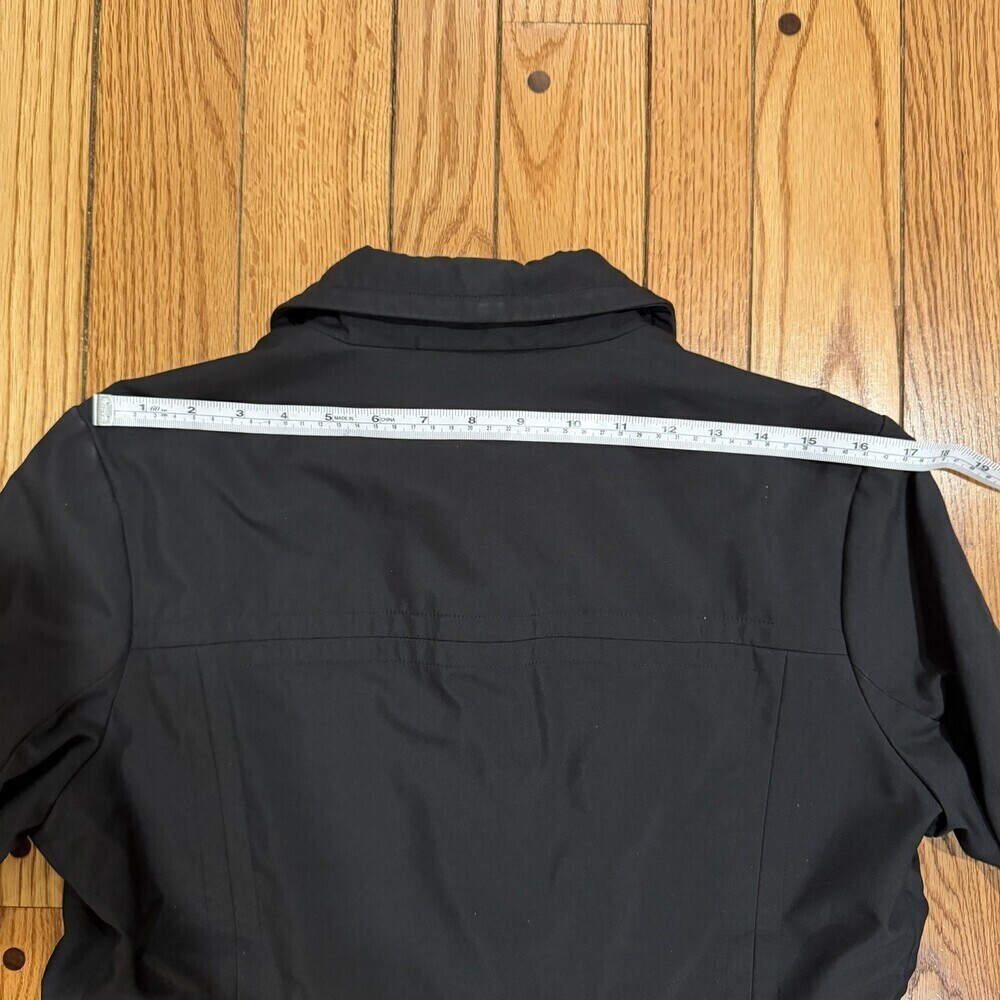 Women’s GAP Black Coat Jacket Medium Button Front Lightweight Classic Fit - Picture 8 of 9